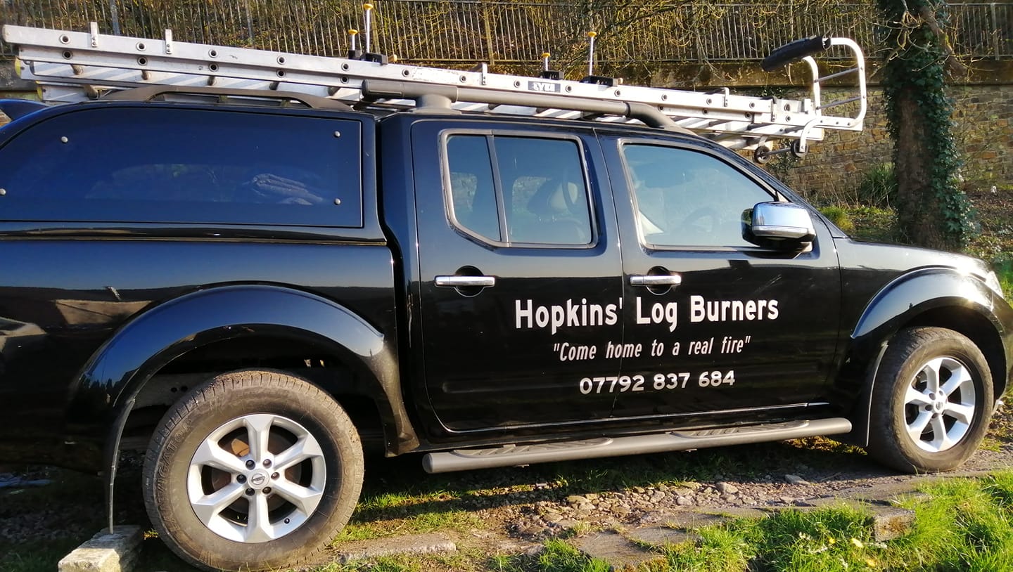 Hopkins-log-burners-hetas-installers-Swansea-south-wales-company-vehicle