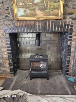 5KW F2 Multifuel Stove Installation Birchgrove Swansea Hopkins Log Burners