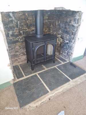 8KW Wood Burner Installation Llangadog, in Carmarthenshire Hopkins Log Burners