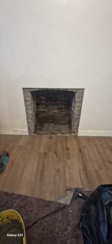 FIRE OPENING BEFORE MULITFUEL STOVE INSTALLATION in Seven Sisters -Hopkins Log Burners
