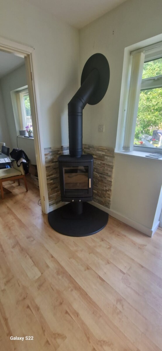 5KW Multifuel Stove & Twin Wall Flue Install Penclawdd, Swansea Hopkins Log Burners