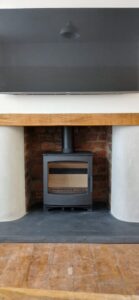 Completed Tinderbox Large Multifuel Stove Installation, Carmarthen Hopkins Log Burners