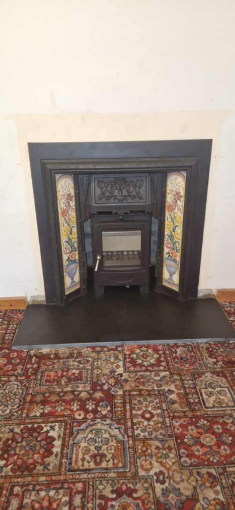 Completed Fireplace Renovation and Install of Arada Hamlet Compact multifuel stove ammanford carmarthenshire hopkins log burners